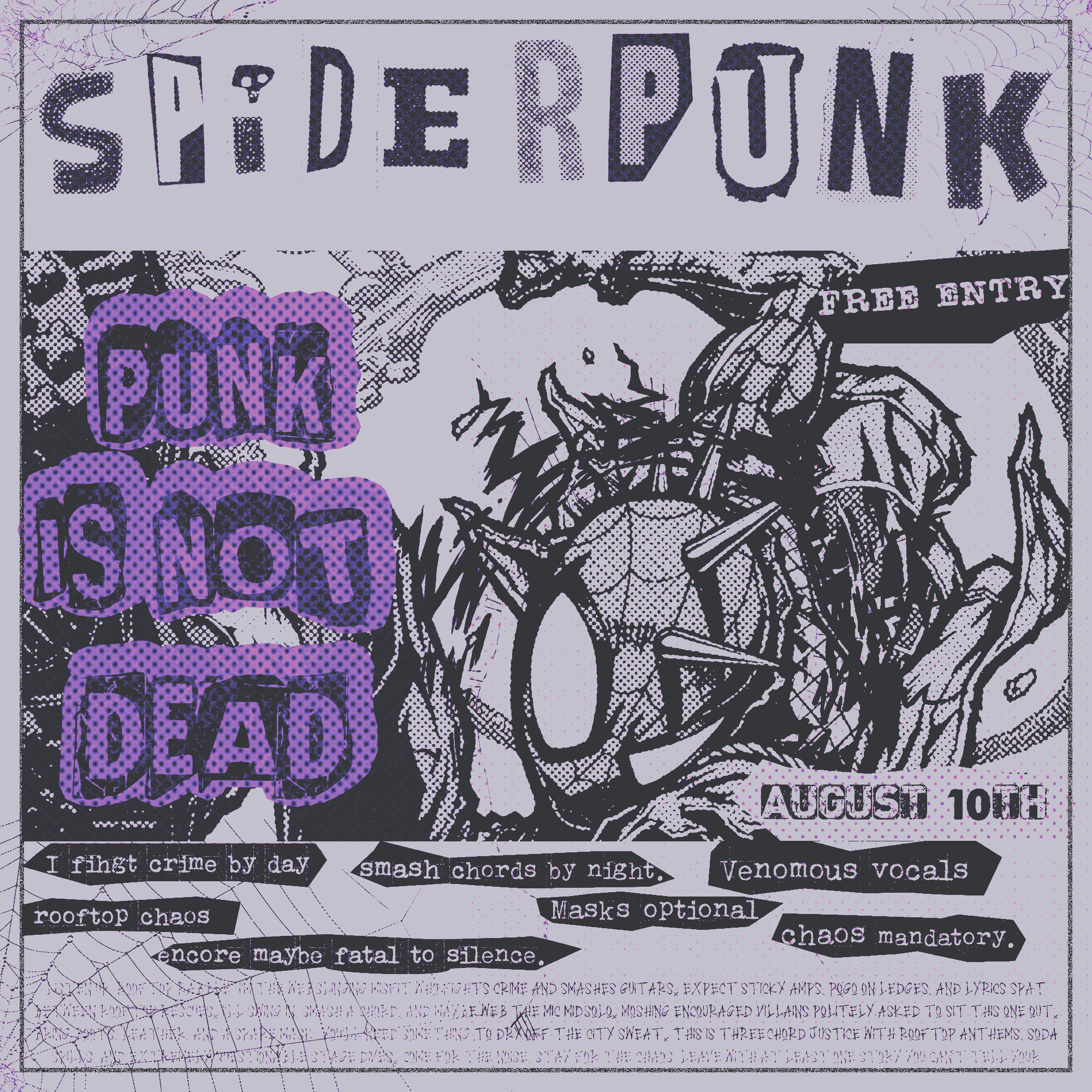 SpiderPunk — B&W Variant